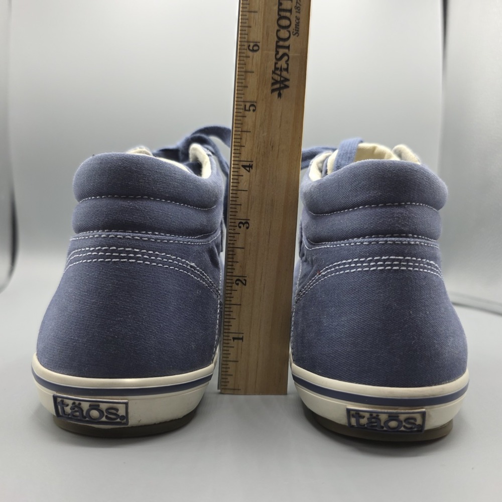 Taos Top Star Sneakers Womens 8.5 Blue Chambray Denim Mid Top Lace Up Comfort - Picture 13 of 15